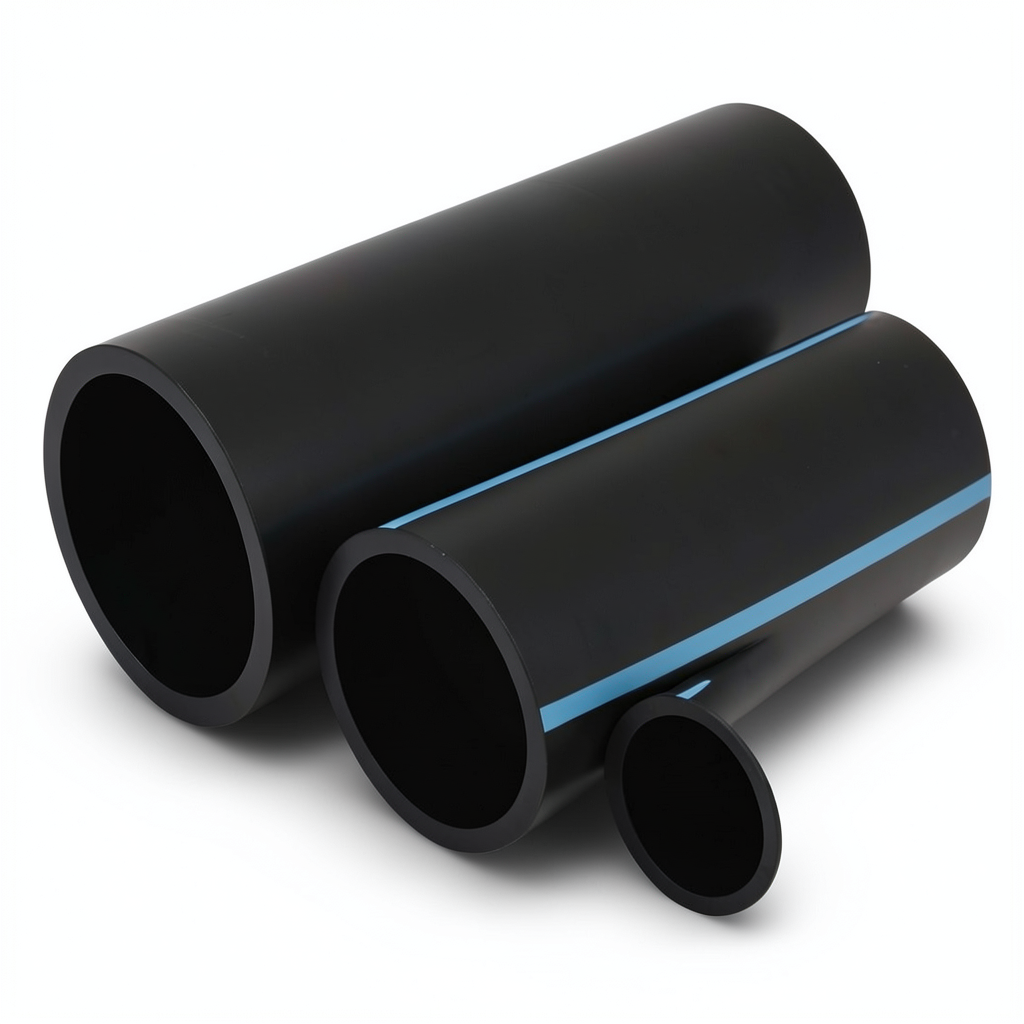 أنابيب HDPE الوطني قطر 355 مم سمك 16.9 مم أسود ضغط 12.5 بار
