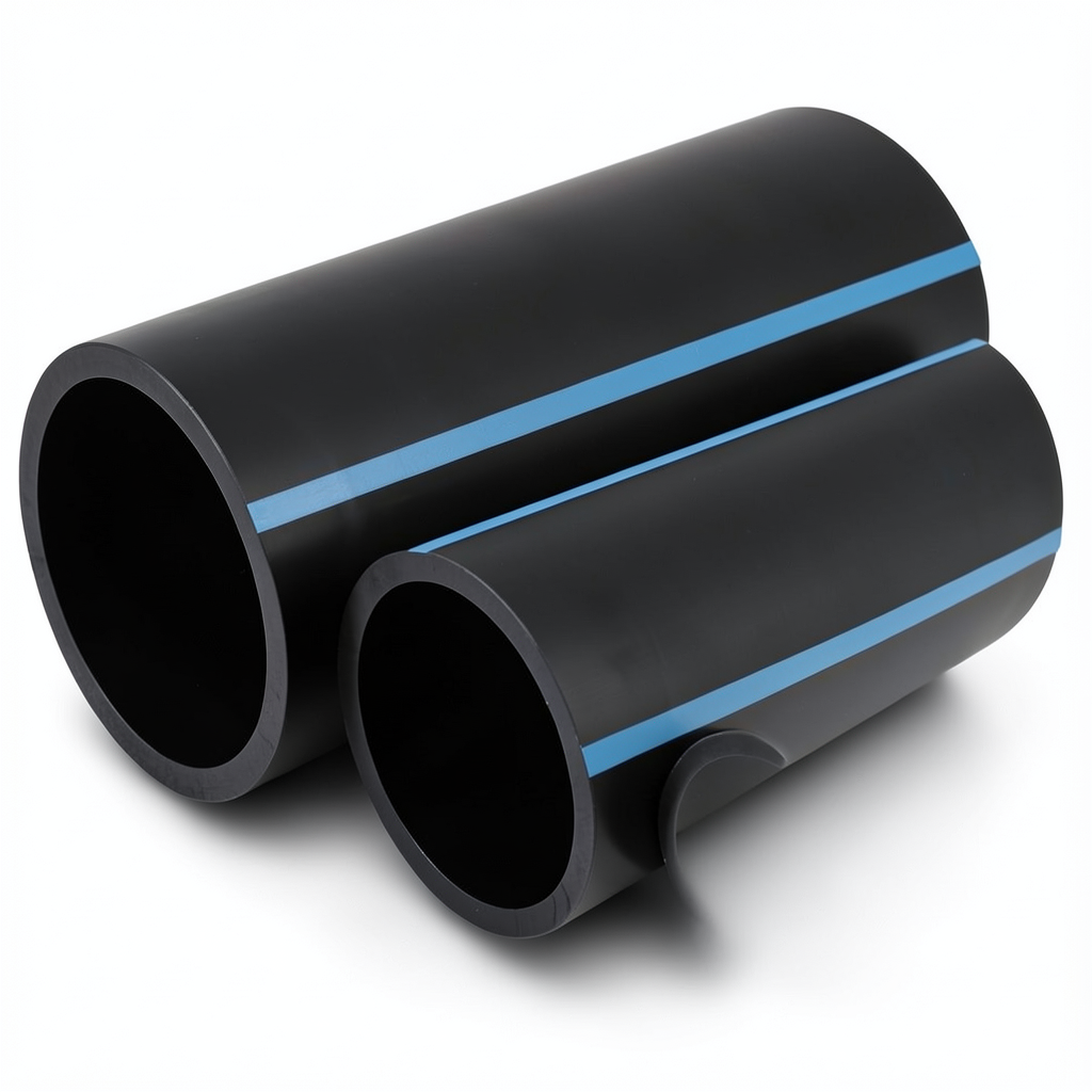 مواسير HDPE الوطني لشبكات المياه ضغط 16 بار قطر خارجي 250 مم سمك 14.8 مم لون اسود