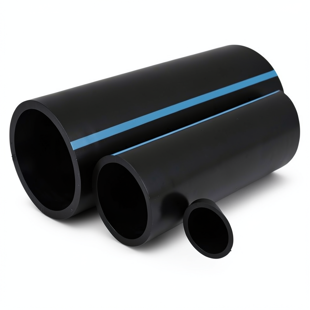 مواسير HDPE الوطني لشبكات المياه ضغط 16 بار قطر خارجي 280 مم سمك 16.6 مم لون اسود