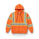Q&Q Class 3 Type-R High Visibility Zip-Up Safety Hoodie
