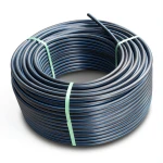 HDPE Plastic Coil Pipe PN 15.6 Bar PE 100 OD 40 mm SDR 9 Black with Blue Stripes