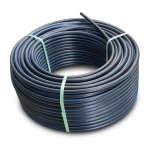 HDPE Plastic Coil Pipe PN 15.6 Bar PE 100 OD 50 mm SDR 9 Black with Blue Stripes