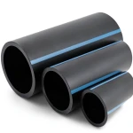 أنابيب HDPE الوطني لشبكات المياه ضغط 16 بار قطر خارجي 400 مم سمك 23.7 مم لون اسود