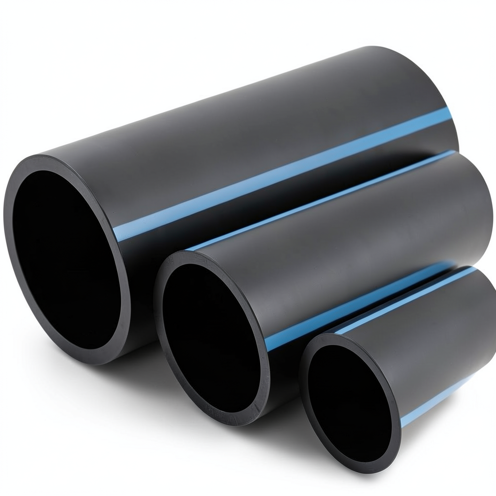 أنابيب HDPE الوطني لشبكات المياه ضغط 16 بار قطر خارجي 400 مم سمك 23.7 مم لون اسود