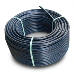 HDPE Plastic Coil Pipe PN 15.6 Bar PE 100, 110 mm SDR 9 Black with Blue Stripes