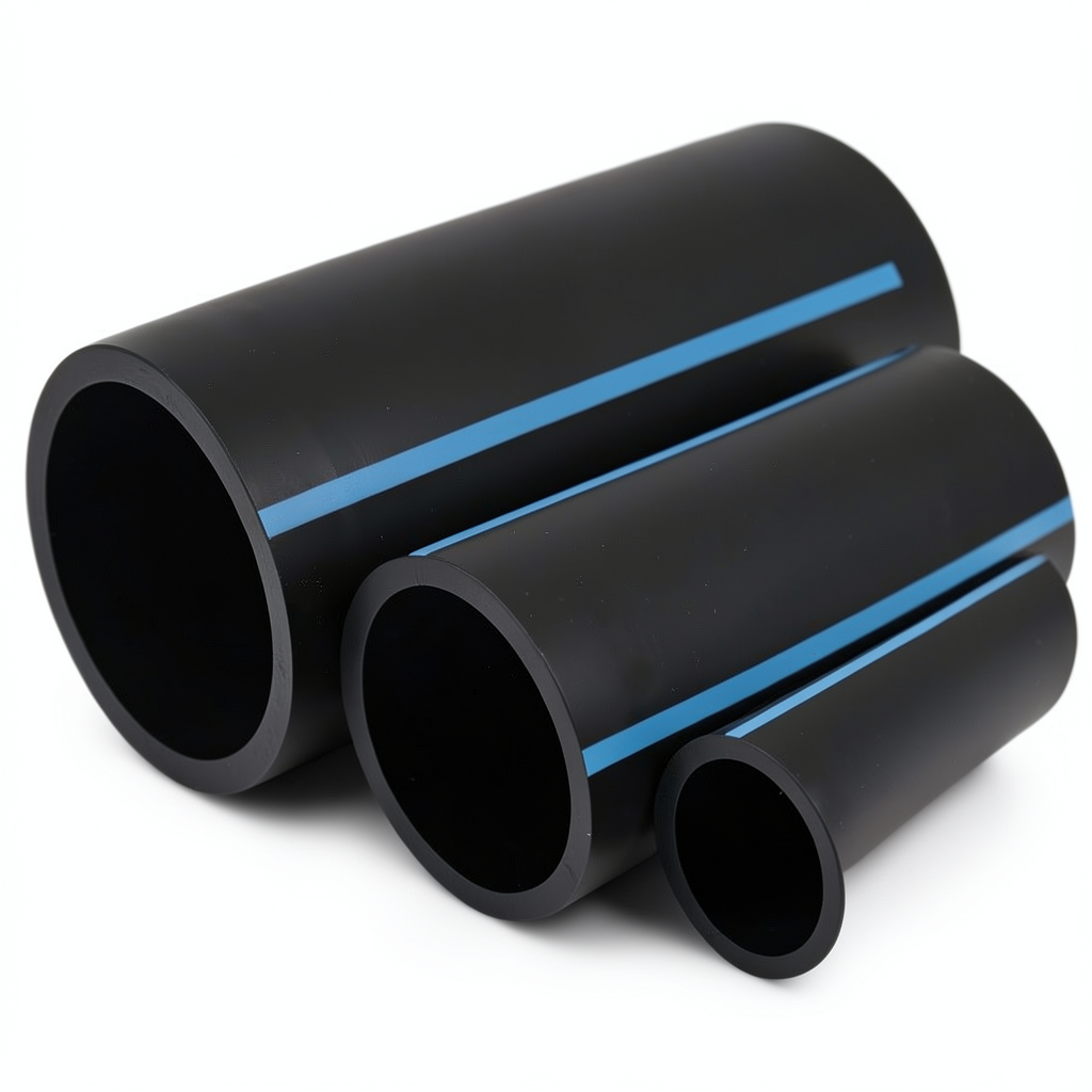 أنابيب HDPE لشبكات المياه ضغط 16 بار قطر خارجي 32 مم سمك 2.4 مم لون أسود