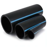 أنابيب HDPE الوطني لشبكات المياه ضغط 16 بار قطر خارجي 50 مم سمك 3.7 مم لون أسود