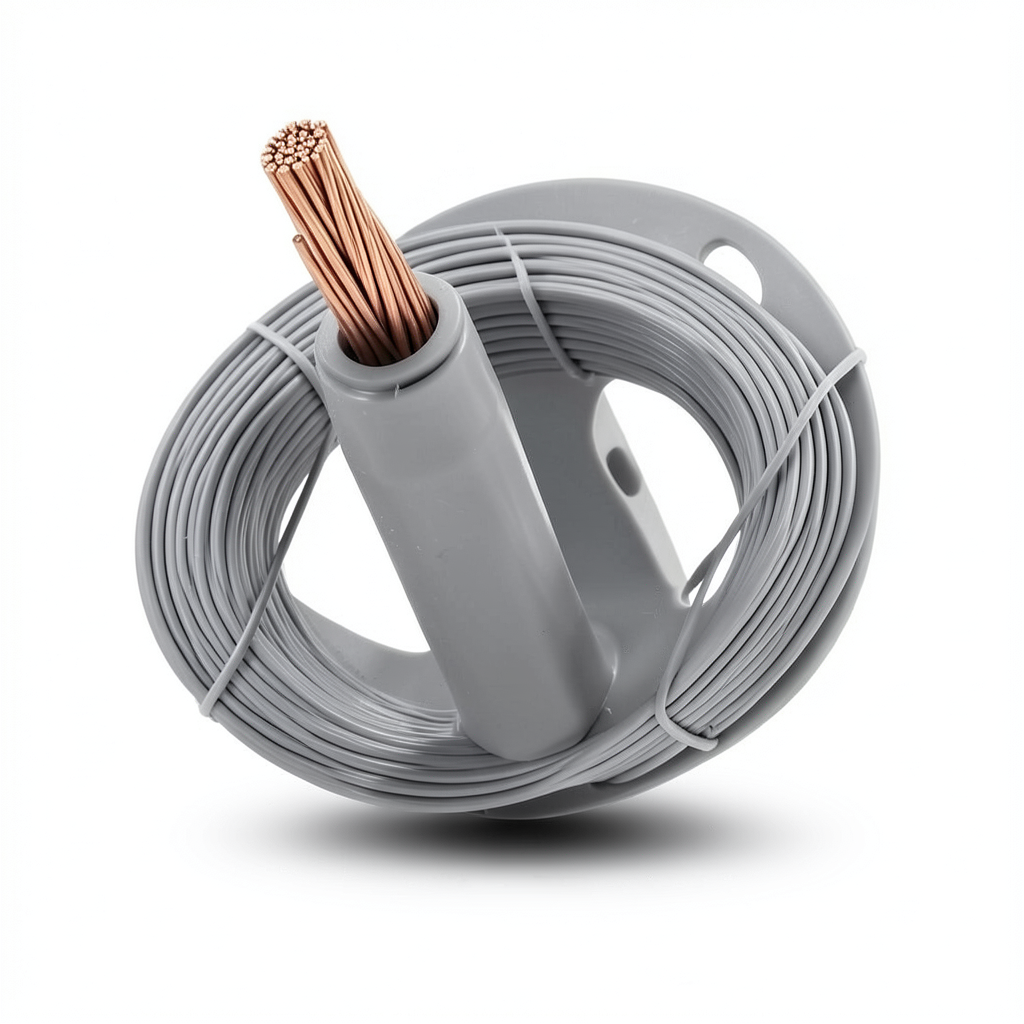 Stranded Copper Wire 10 sq mm, 450/750V, PVC Insulation Gray