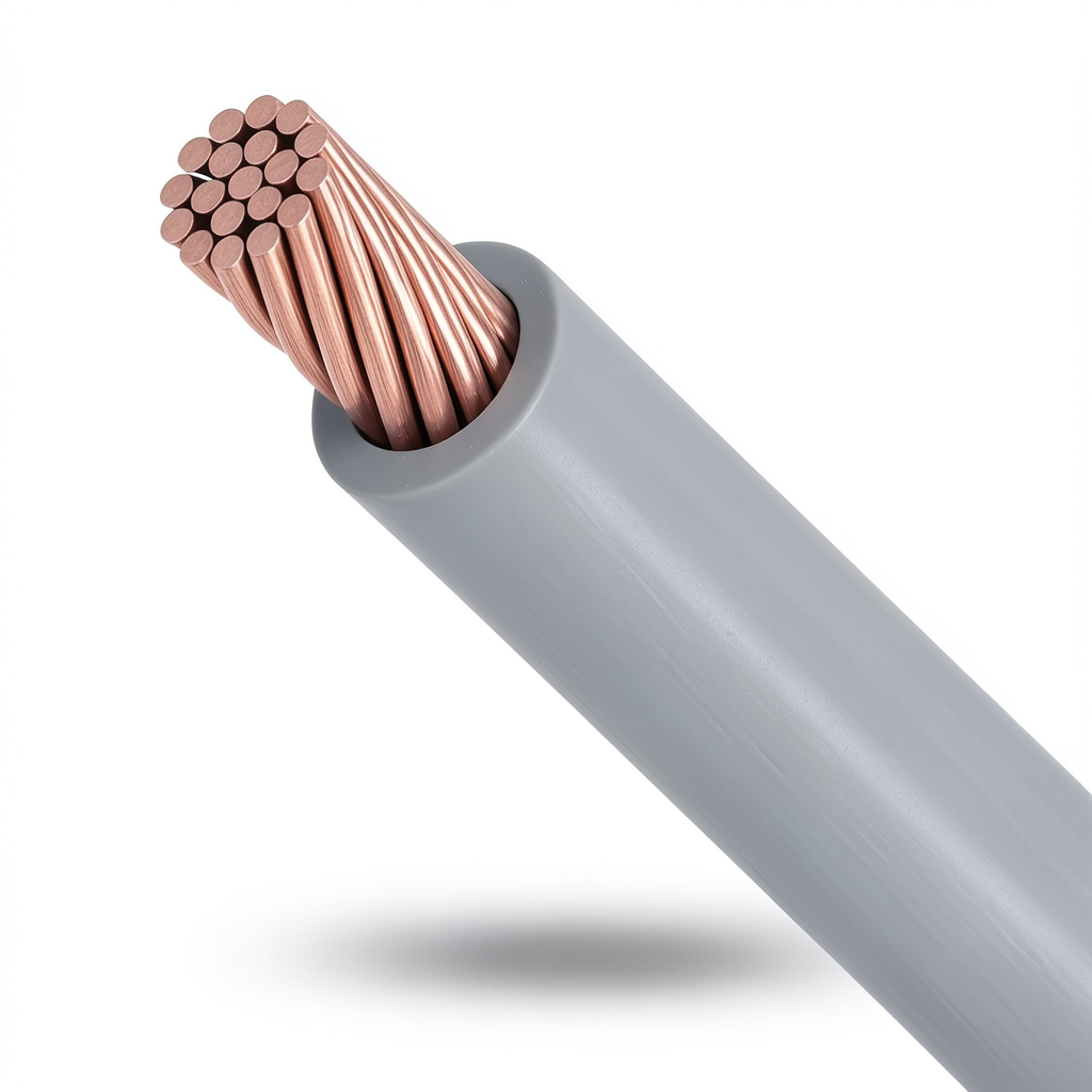 سلك كهرباء مجدول نحاس 16 ملم، 450/750 فولت، معزول PVC رمادي
