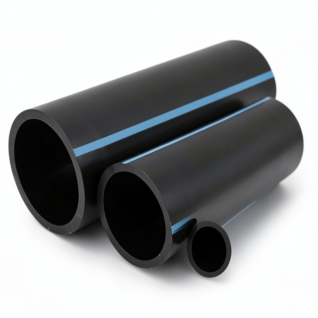 أنابيب HDPE لشبكات المياه ضغط 16 بار قطر خارجي 75 مم سمك 5.6 مم لون أسود