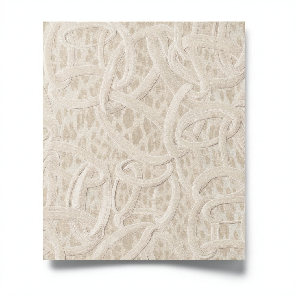 Italian Wallpaper Patterned Design Beige Color, Size 10mx0.70m, Model RC18023