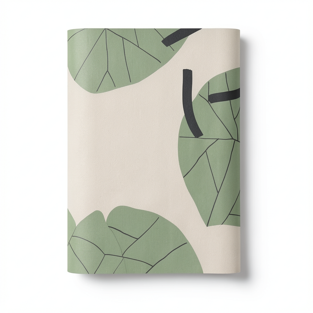 Italian Wallpaper Modern Design 10m x 0.53m Green with Beige, Model 73216