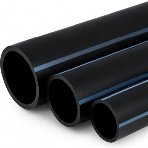 NPF HDPE Pipes Pressure 20 Bar Diameter 125 mm Thickness 9.2 mm Black