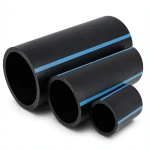 NPF HDPE Pipes Pressure 20 Bar Diameter 160 mm Thickness 11.8 mm Black