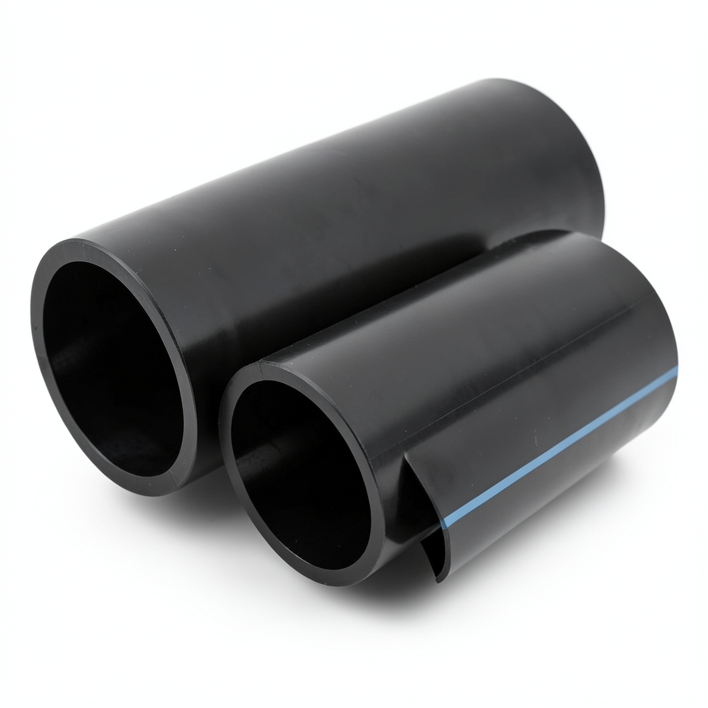 NPF HDPE Pipes Pressure 20 Bar Diameter 200 mm Thickness 14.7 mm Black