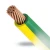 Stranded Copper Earthing Wire 10 sq mm, 450/750V, PVC Insulation Green/Yellow - Image 1