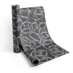 Italian Wallpaper Patterned Design 10m x 0.70m Dark Gray