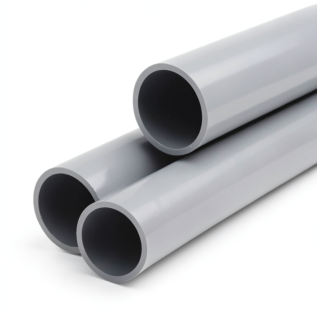 UPVC Plastic Pipe 50 mm Size 1.8 mm Thickness Gray Color