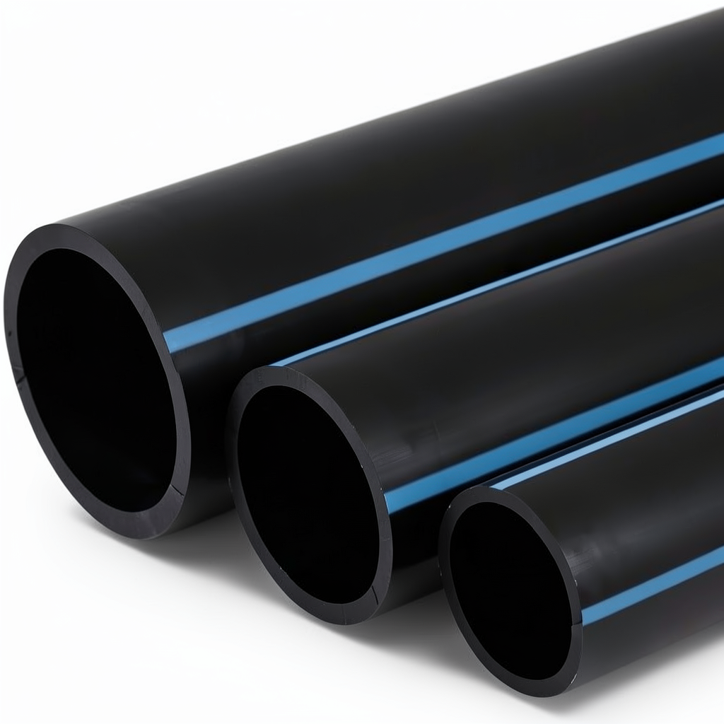 مواسير HDPE الوطني لشبكات المياه ضغط 20 بار قطر خارجي 315 مم سمك 23.2 مم لون اسود
