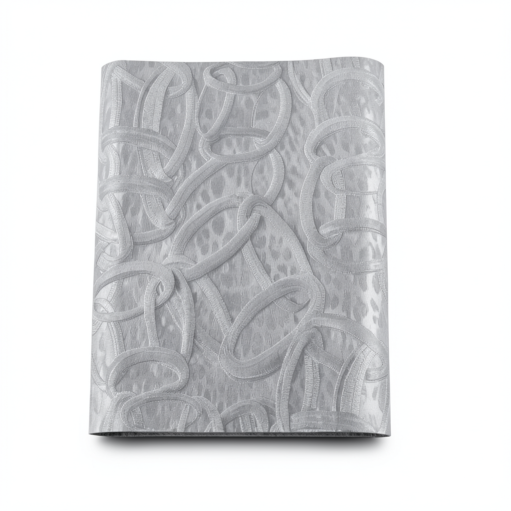 Italian Wallpaper Patterned Design Gray Color, Size 10mx0.70m, Model RC18022