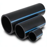NPF HDPE Pipes Pressure 25 Bar Diameter 140 mm Thickness 12.7 mm Black