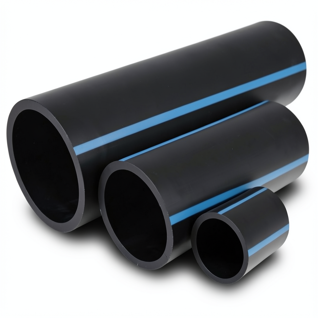 مواسير HDPE الوطني ضغط 25 بار قطر 140 مم سمك 12.7 مم أسود