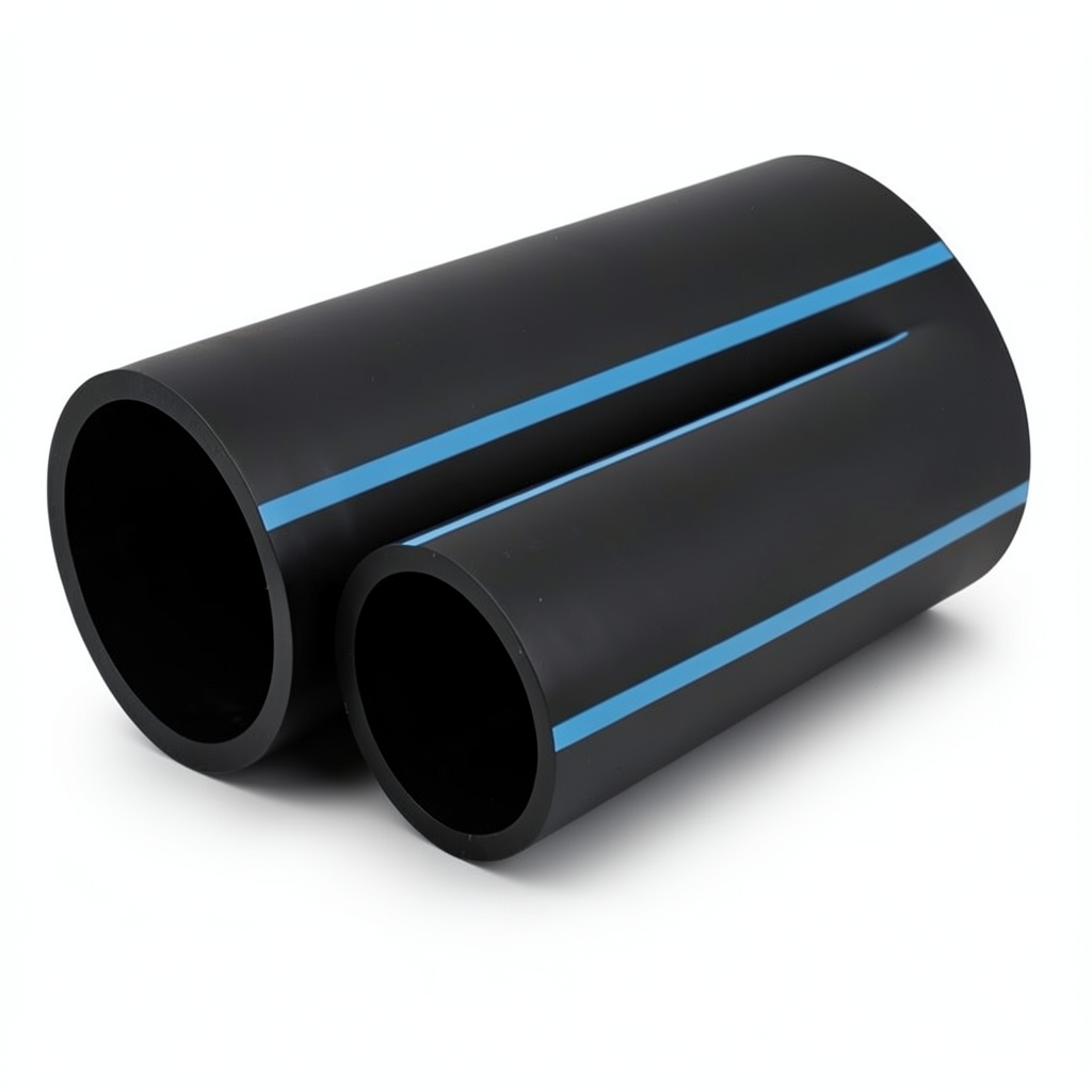 NPF HDPE Pipes Pressure 25 Bar Diameter 160 mm Thickness 14.6 mm Black