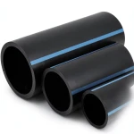 NPF HDPE Pipes Water Networks Pressure 25 Bar Diameter 180 mm Thickness 16.4 mm Black