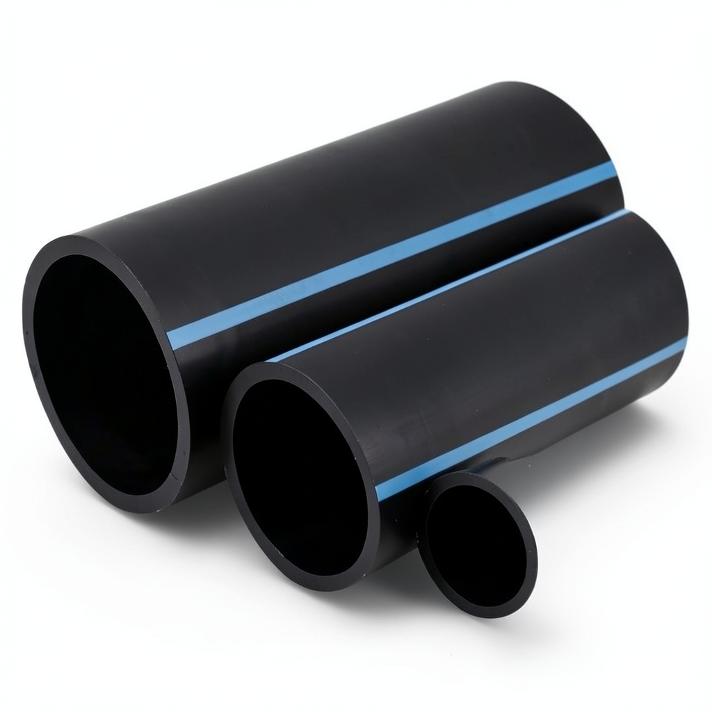 أنابيب HDPE الوطني لشبكات المياه ضغط 6 بار قطر خارجي 40 مم سمك 1.5 مم لون اسود