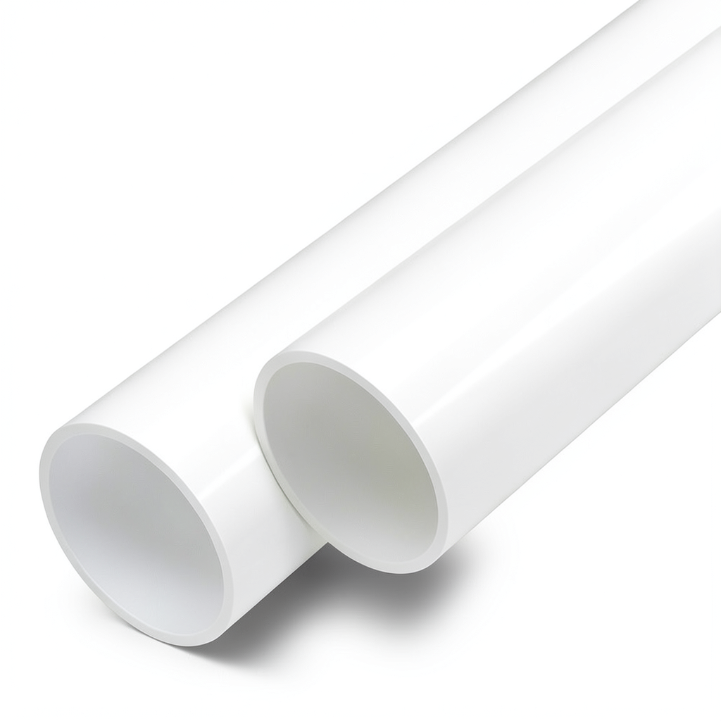 مواسير UPVC مقاس 1/2 1 إنش سمك 5.1 مم لون أبيض