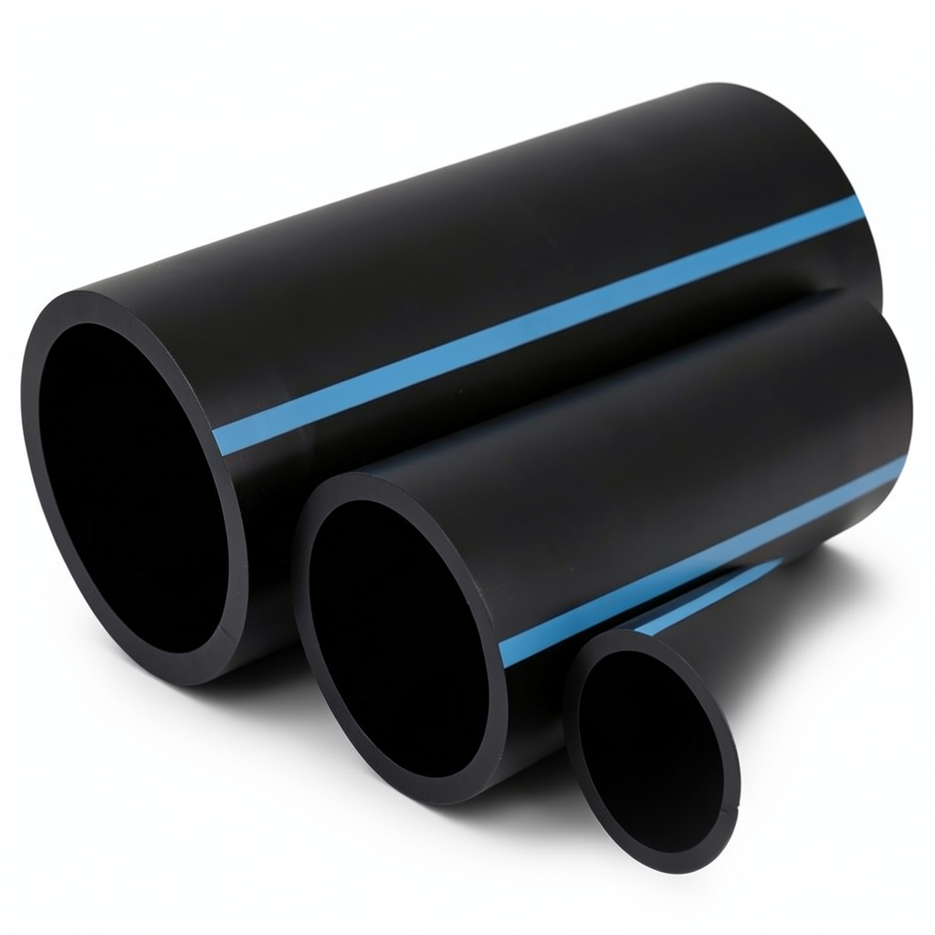 NPF HDPE Pipes for Water Networks Nominal Pressure 20 Bar Outside Diameter 90 mm Thickness 8.2 mm Black