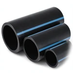 NPF HDPE Pipes Pressure 20 Bar Diameter 125 mm Thickness 9.2 mm Black