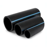 NPF HDPE Pipes Pressure 20 Bar Diameter 160 mm Thickness 11.8 mm Black