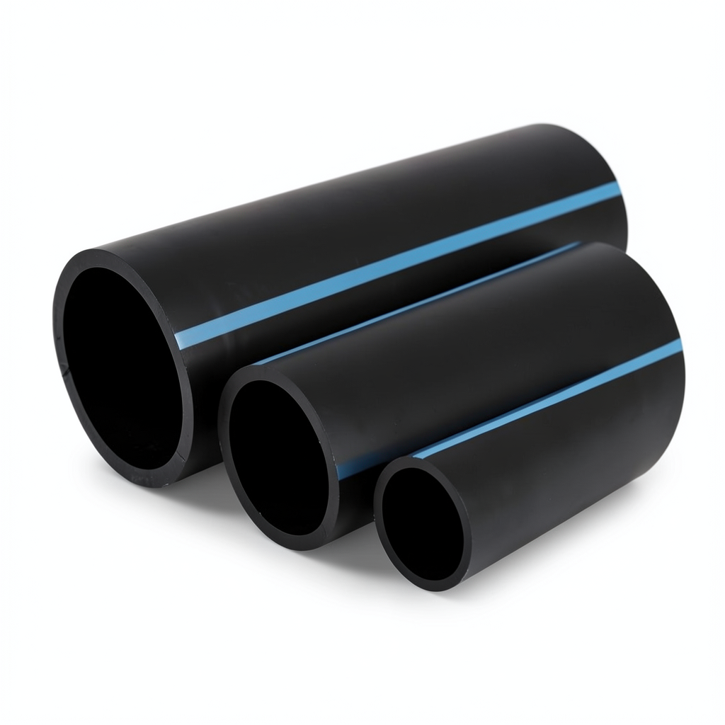 أنابيب HDPE الوطني ضغط 20 بار قطر 160 مم سمك 11.8 مم أسود