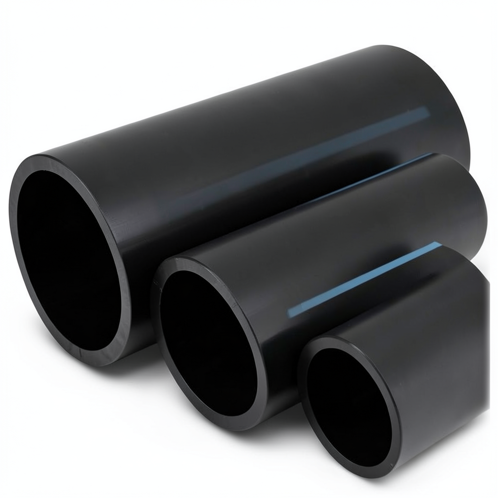 مواسير HDPE الوطني لشبكات المياه ضغط 20 بار قطر خارجي 180 مم سمك 13.3 مم لون اسود