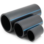 NPF HDPE Pipes Pressure 20 Bar Diameter 200 mm Thickness 14.7 mm Black