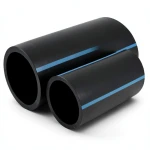 NPF HDPE Pipes for Water Networks Pressure 20 Bar Outside Diameter 225 mm Thickness 16.6 mm Black