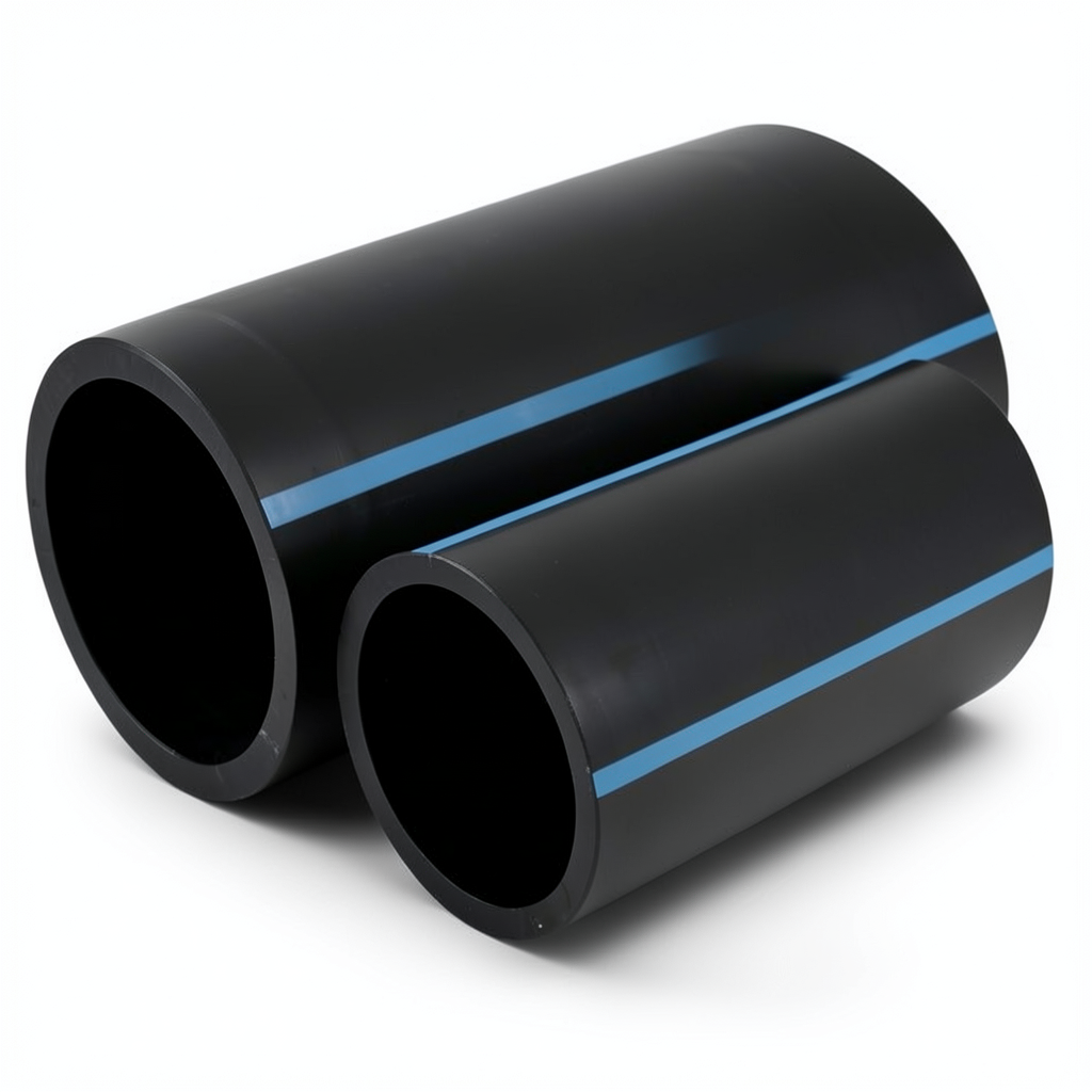أنابيب HDPE الوطني لشبكات المياه ضغط 20 بار قطر خارجي 225 مم سمك 16.6 مم لون اسود
