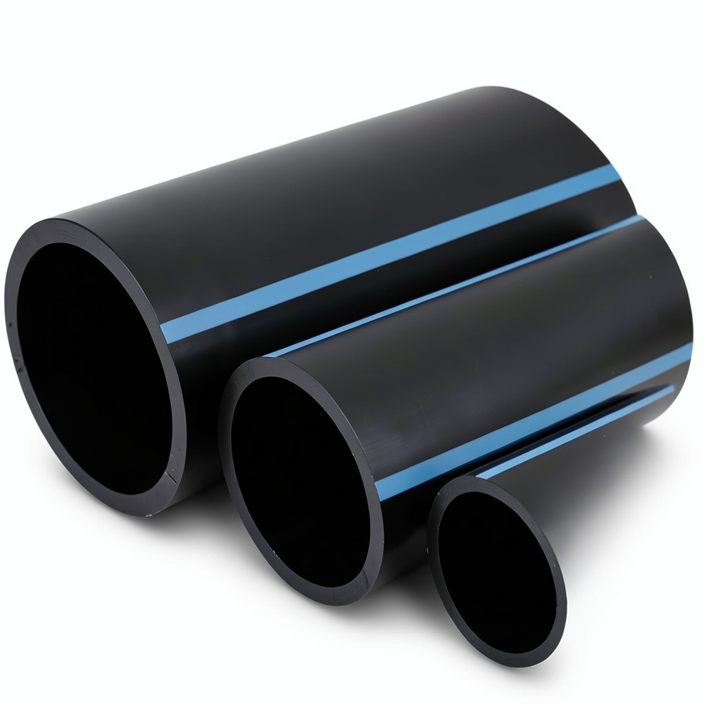 مواسير HDPE الوطني لشبكات المياه ضغط 20 بار قطر خارجي 315 مم سمك 23.2 مم لون اسود