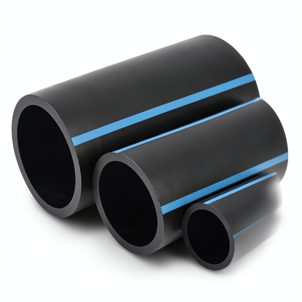 أنابيب HDPE الوطني لشبكات المياه ضغط 20 بار قطر خارجي 355 مم سمك 26.1 مم لون اسود