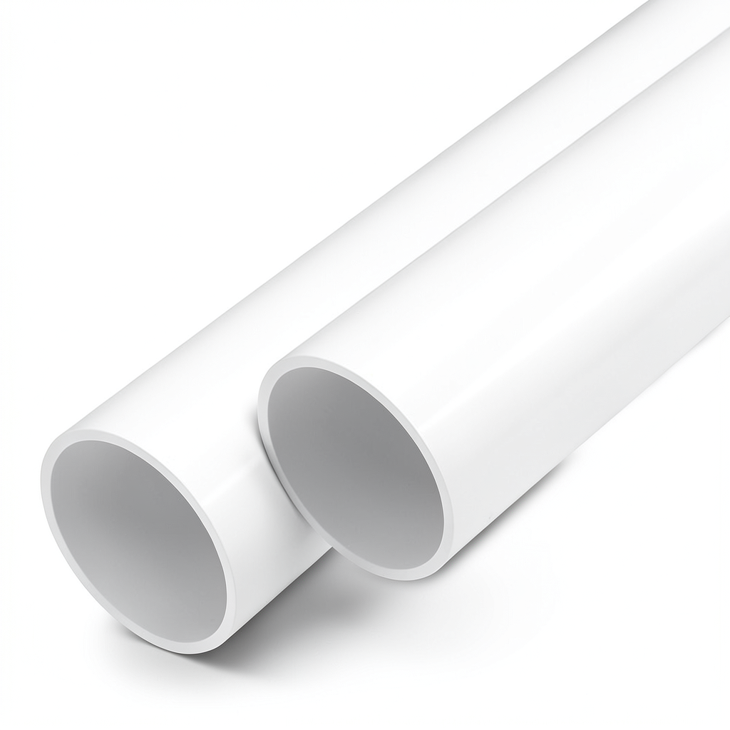 مواسير UPVC مقاس 1/2 1 إنش سمك 5.1 مم لون أبيض