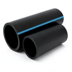 NPF HDPE Pipes for Water Networks Pressure 6 Bar Outside Diameter 50 mm Thickness 1.6 mm Black