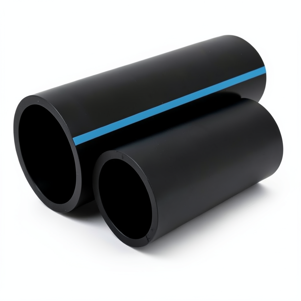 NPF HDPE Pipes for Water Networks Pressure 6 Bar Outside Diameter 50 mm Thickness 1.6 mm Black