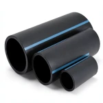 NPF HDPE Pipes for Water Networks Pressure 6 Bar Outside Diameter 63 mm Thickness 2 mm Black