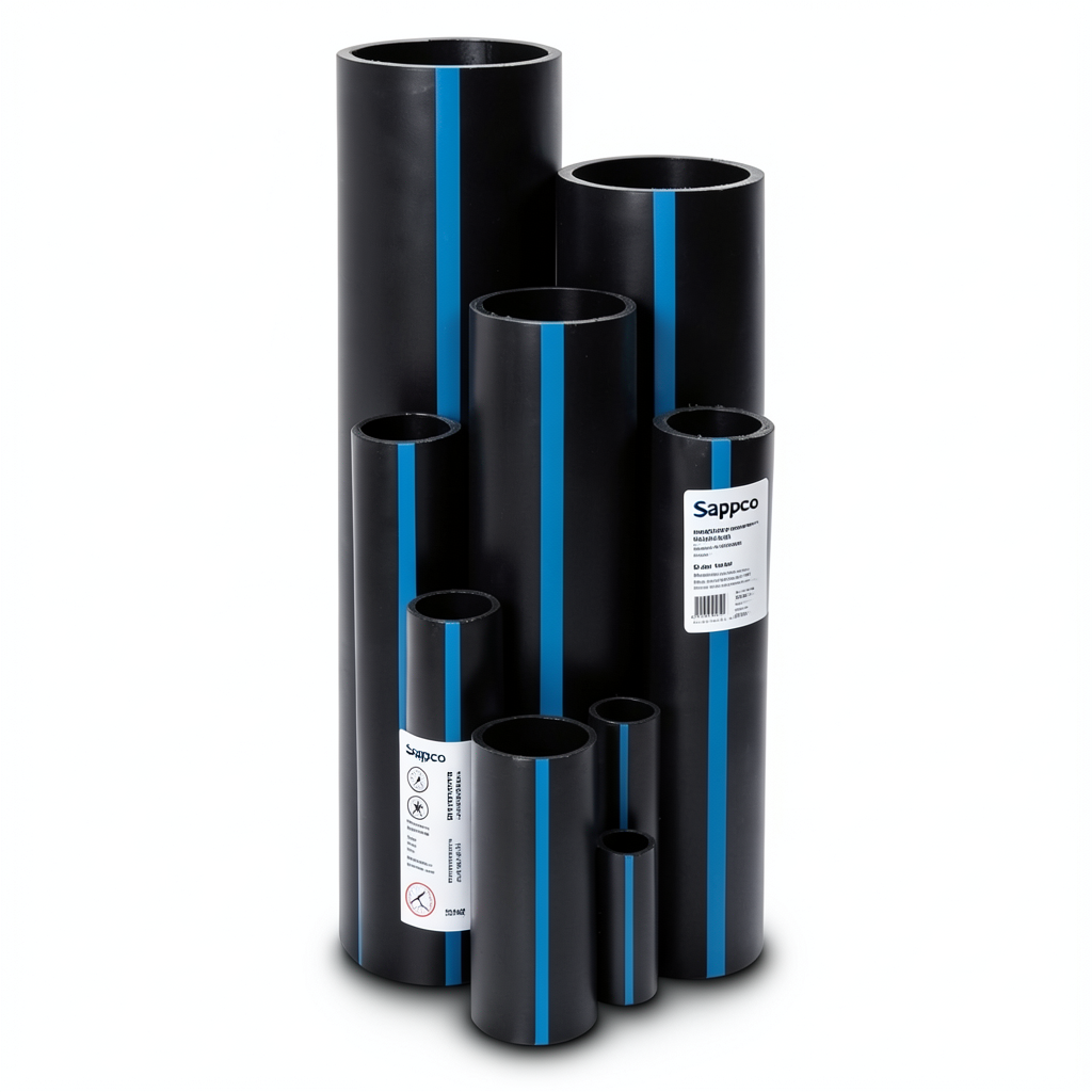 مواسير HDPE سابكو PE 100 ضغط 6 بار قطر خارجي 50 مم سمك 2 مم لون اسود | سابكو