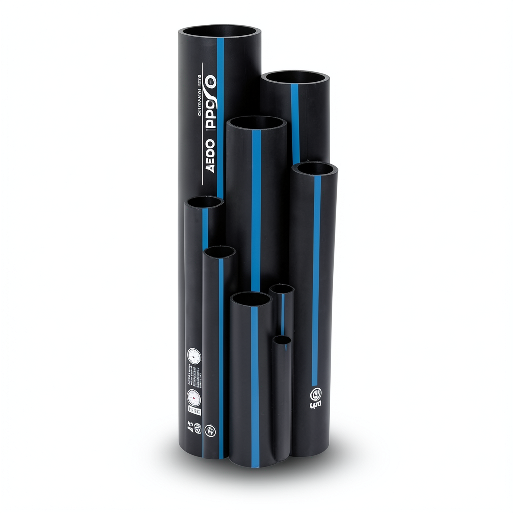 Sappco HDPE Pipes PE 100 Pressure 6 Bar Outside Diameter 140 mm Thickness 5.4 mm Black | SAPPCO