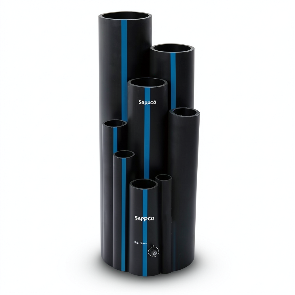 مواسير HDPE سابكو PE 100 ضغط 6 بار قطر خارجي 180 مم سمك 6.9 مم لون أسود | سابكو
