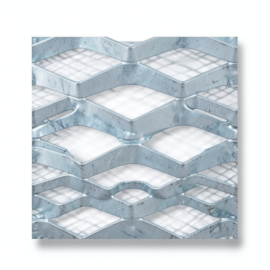 Galvanized Steel Expanded Metal Mesh Mazyoon Thickness 6 mm Width 2.44 m Length 6 m