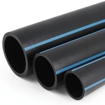 NPF HDPE Pipes Pressure 25 Bar Diameter 140 mm Thickness 12.7 mm Black