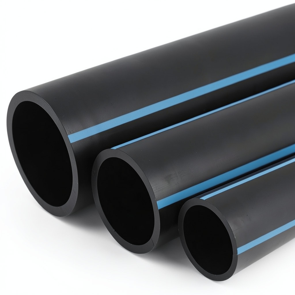 مواسير HDPE الوطني ضغط 25 بار قطر 140 مم سمك 12.7 مم أسود